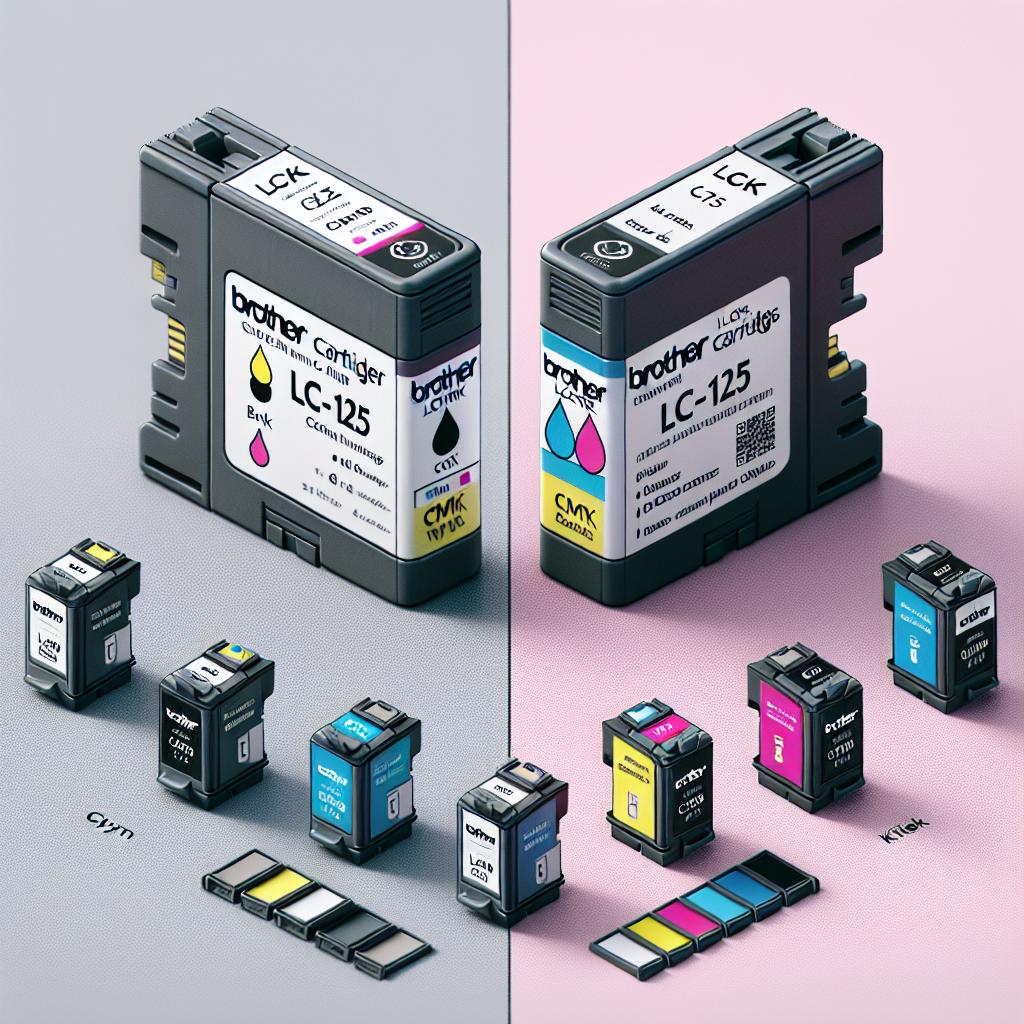 Tusze Brother LC-125 CMYK - Porównanie Zamienników i Oryginalnych Produktów